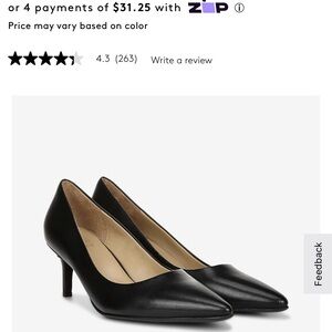 NWT Naturalizer size 5 black leather pumps